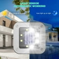 thumbnail image 2 of Bell + Howell Solar-Powered Disk Lights - Outdoor Path Lights with 8 LED Bulbs, Stainless Steel Square Design - 4PK, 2 of 4