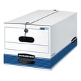 thumbnail image 6 of Bankers Box® Stor/File™ 60% Recycled Storage Boxes, String & Button, 24" x 12" x 10", Letter, White/Blue, Pack Of 3, 6 of 9