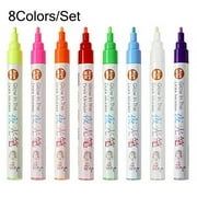 Colorful Chalk Erasable Glowing in the Dark Highlighter Fluorescent Marker Suit For Blackboard Glass Window Painting Chalk Pen 8Colors-Set