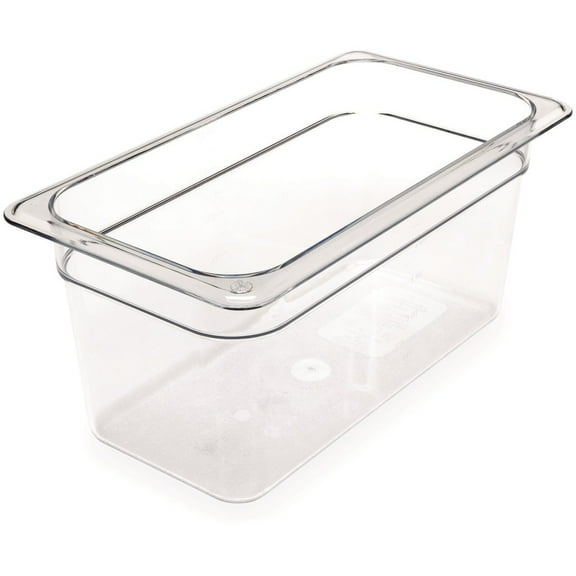 Carlisle 3066207 5.7 Quart 6.88 x 12.75 x 6 StorPlus Polycarbonate Plastic Food Pan - Clear