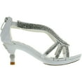 thumbnail image 2 of Forever Glamour-36K Little Girls Rhinestone Heel Platform Pageant Dress Sandals, 2 of 4