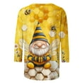 thumbnail image 5 of JTZGDY Bee Shirts for Women Funny Printed Plus Size Summer 3/4 Sleeve Round Neck Graphic T-Shirts Loose Oversized Casual Tunic Blouse Holiday Outfit Gift Clothes Yellow#05 M, 5 of 6