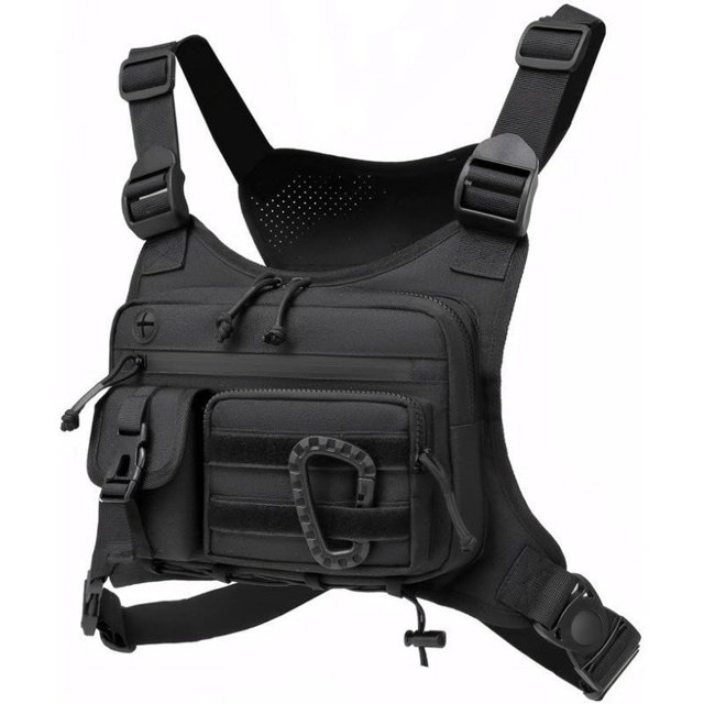 Bolsa de pecho para hombre, chaleco para exteriores, chaleco de ciclismo para deportes al aire libre, mochila multifuncional