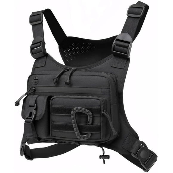 Bolsa de pecho para hombre, chaleco para exteriores, chaleco de ciclismo para deportes al aire libre, mochila multifuncional