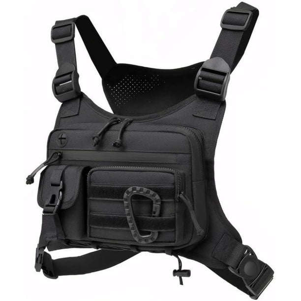 Bolsa de pecho para hombre, chaleco para exteriores, chaleco de ciclismo para deportes al aire libre, mochila multifuncional