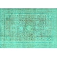 thumbnail image 1 of Ahgly Company Indoor Rectangle Persian Turquoise Blue Traditional Area Rugs, 5' x 8', 1 of 4