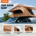 thumbnail image 2 of VEVOR Tente de Toit à Coque Rigide 2-3 Personnes Imperméable pour Jeep VUS Camion avec Échelle, 2 of 9