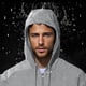 thumbnail image 5 of pstuiky camisas de manga larga para hombre, Chaqueta impermeable de color liso para hombre para exteriores, para escalada, deporte, correr, con bolsillo y cremallera, manga larga, con capucha l, 5 of 8