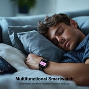 Smart Watch for Men Women, 2.01 HD Touchsreen, Bluetooth Calling, IP68 Water-Resistance, 180+ Sports Modes, Health, Fitness & Sleep Tracker, Timer, Fitness Watch for Android/iOS, Black
