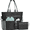 Black, variant on SpaceMuse Waterproof & Sandproof Beach Tote Bag for Women, Large Capacity Swim Pool Bag Zipper Closure with Pouch for Beach Travel & Weekend Trips
