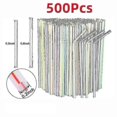 thumbnail image 4 of 1000x Straws Plastic Bendy Colourful Straws Birthday Wedding Summer Party Drink, 4 of 5