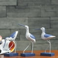 thumbnail image 5 of Wooden Nautical Seagull Bird Statue Sculpture Ornament Beach Home Decor Figurines Decoration Ornaments Seabirds Craft, 5 of 7