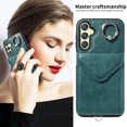 thumbnail image 4 of Allytech Galaxy A24 4G Case Wallet with Cards Holder & Detachable Shoulder Strap, Ring Holder Kickstand Vintage PU Leather Shockproof Wallet Case Cover for Samsung Galaxy A24 4G - Green, 4 of 14