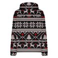 thumbnail image 4 of Puntoco Chaqueta de Mujer Mujer Navidad Otoño e Invierno Manga Larga Estampado a Rayas Bolsillo con Capucha Chaqueta suéter Navidad Liquidación Puntoco Puntoco-5372, 4 of 4