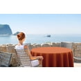 thumbnail image 2 of Vargottam Indoor/Outdoor Round Tablecloth 58 Inch Round Tablecloth Waterproof Patio Table Cloths, Spring/Summer Table Covers for Backyard Circular Table/BBQs/Picnic - Orange, 2 of 7
