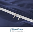 thumbnail image 5 of 3- Piece Premium Duvet Set -Oversized Super King (120" x 98") Size - 600 Thread Count, Ultra Soft Egyptian Cotton Comforter Cover with Zipper Closure & Corner Ties, Mediterran-Blue Solid, 5 of 7