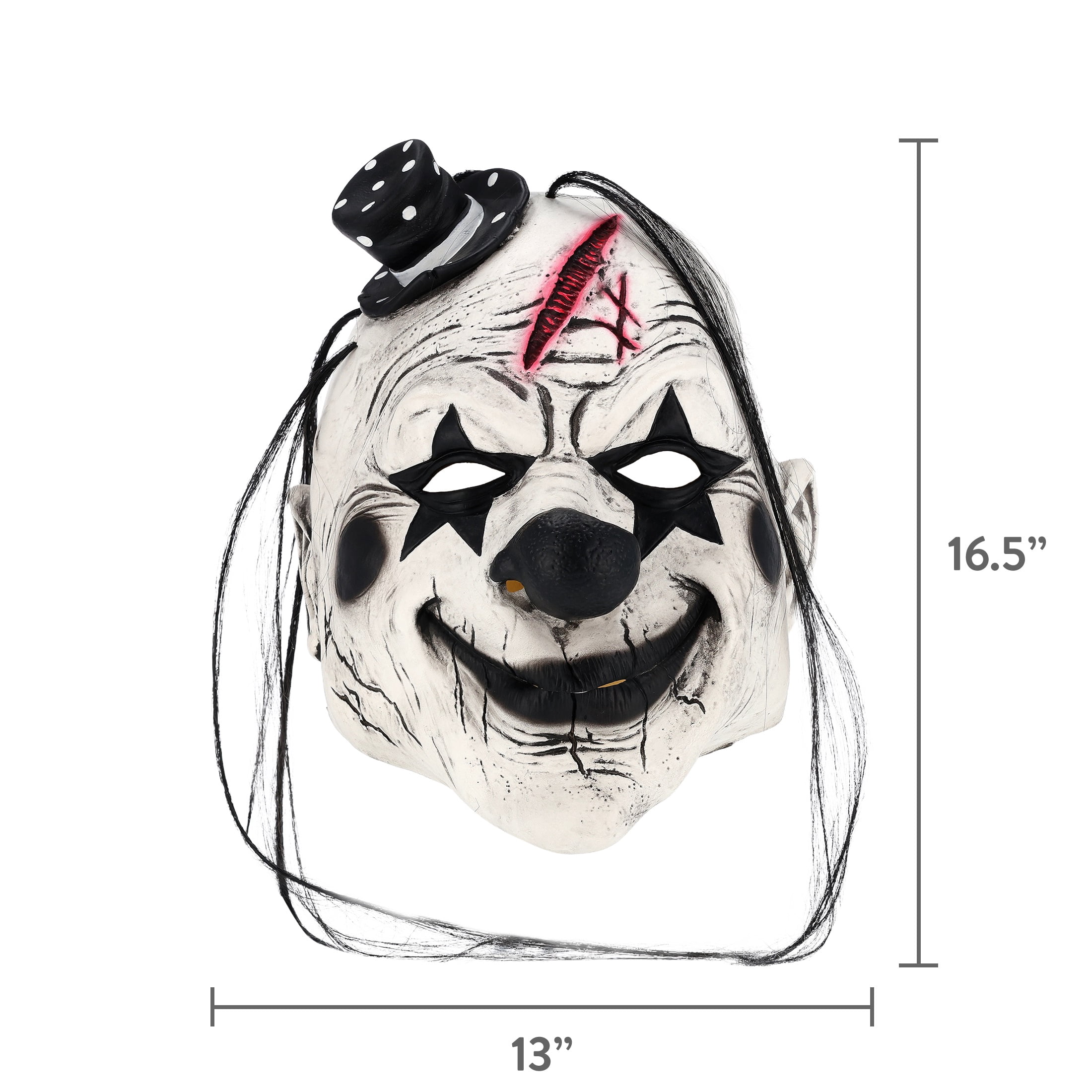 Horror Clown Mask Costume Accessory for Adults, Multicolor, Halloween by Way To Celebrate