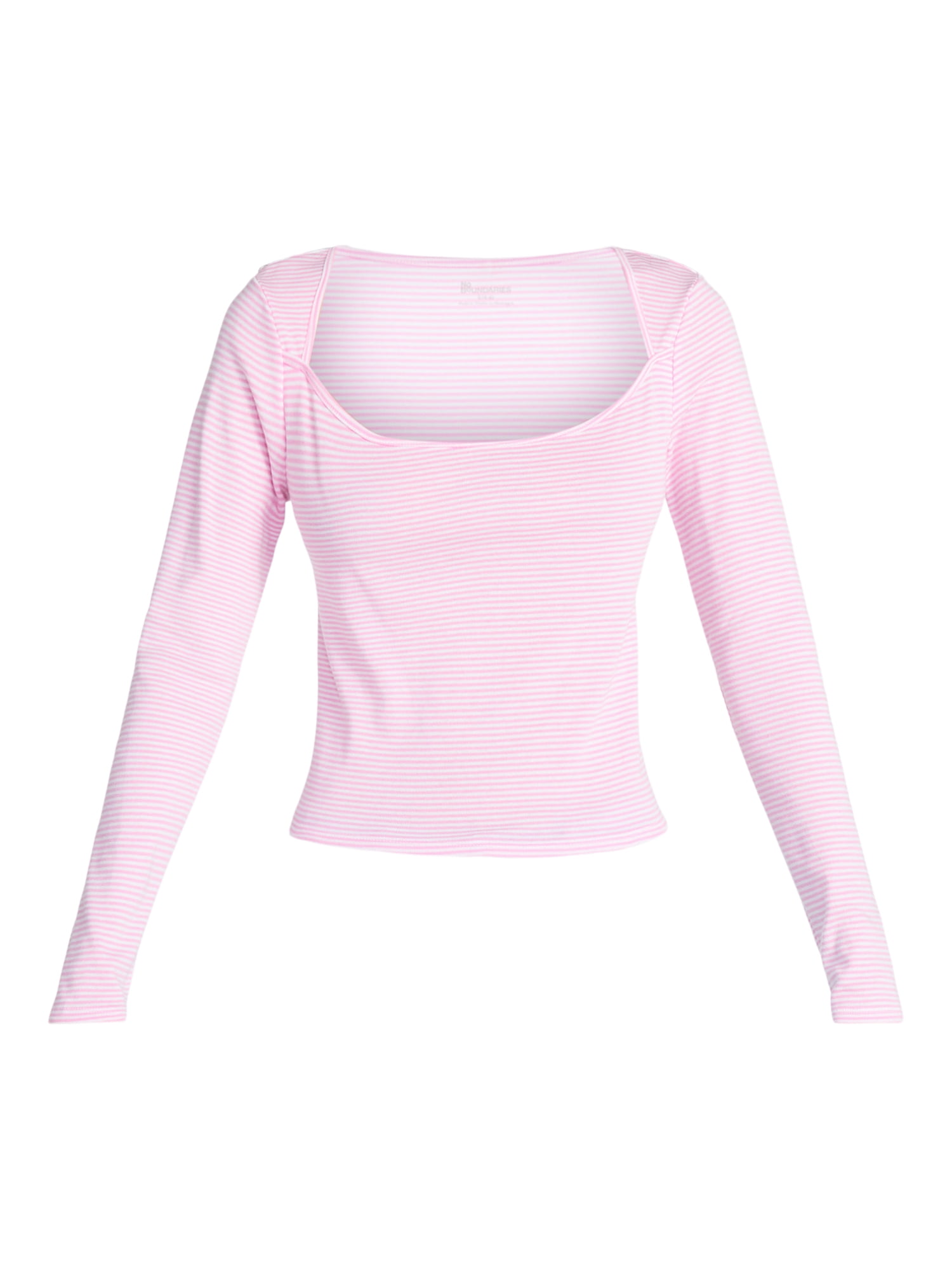 No Boundaries 90s Square Neck Top, Women’s XXS-XXL
