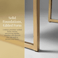 thumbnail image 6 of Snugway Striped Upholstered Bench with Gold Metal Frame, for Bedroom, Cloakroom, Entryway, 6 of 7
