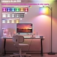 thumbnail image 2 of Lampara de piso LED, Con mando a distancia e interruptor de pedal 3 colores más RGB lampara de piso para sala para recámara, sala de estudio, iluminacion hogar (foco de 9 W incluida), 2 of 12