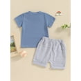 thumbnail image 3 of Toddler Baby Boy Baseball Outfit Baseball Short Sleeve T-Shirt +Elastic Waist Shorts Set 2Pcs Summer Cute Clothes, 3 of 7