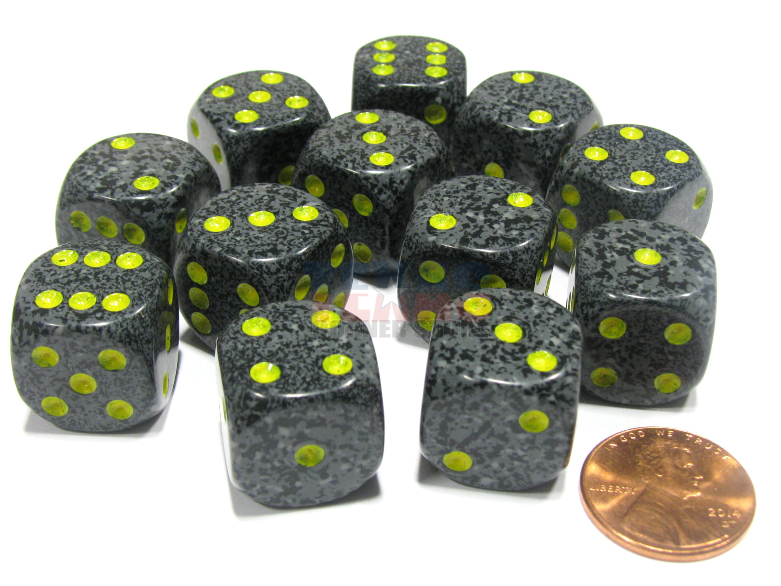 CHESSEX URBAN CAMO SPECKLED 16MM SIX SIDED DIE 12 BLOCK OF DICE 