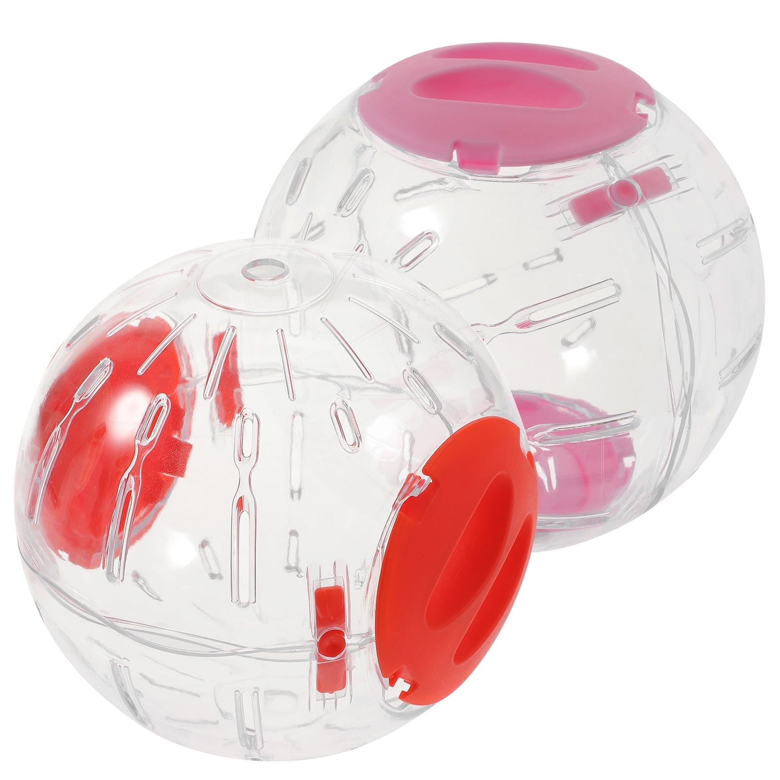 OUNONA 2Pcs Small Animals Exercise Balls for Hamsters Guinea Pigs and Gerbils with Safety Lock