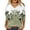 Grey, variant on Tops For Women Tops Summer Shirts Casual 2025 V-Neck 3/4 Sleeve Women Sweatshirt