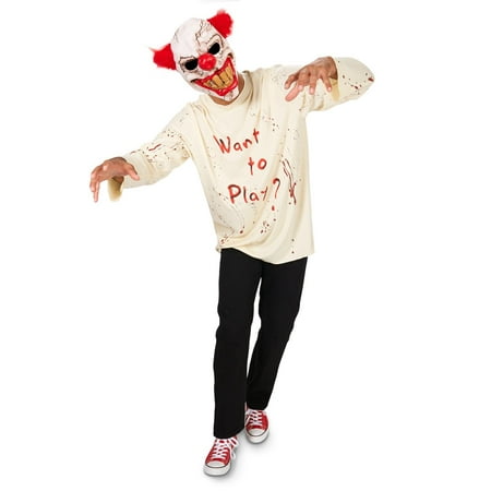 Carn-Evil Playful Clown with Mask Adult Costume