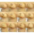 thumbnail image 2 of 12 Pieces Fake Nose Ring Ear Clips Studs Non Piercing Earrings Inlaid CZ Flower Star Heart Non Piercing Jewelry U Shape Faux Nose Ring Spring Clip on Circle Hoop No Pierced Body Jewelry, 2 of 6