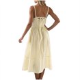 thumbnail image 5 of qolati Summer Dresses for Women 2025 Striped Spaghetti Strap Maxi Sundresses Boho Beach Vacation Sleeveless Flowy Long Dress, 5 of 9