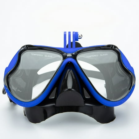 C.F.GOGGLE Snorkel Mask Set, Scuba Diving Mask for Snorkeling Diving Swimming, Easy Breath Scuba Snorkeling Gear with Comfortable Mouthpiece and Camera