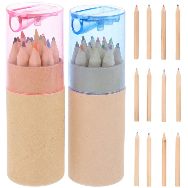 LOVEVER 24Pcs Water Color Pencils Colored Painting Pencils Kids Drawing Pencils Portable Water Color Pencils
