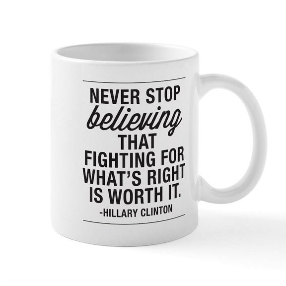 CafePress - Never Stop Believing Mug - 11 oz Ceramic Mug - Novelty Coffee Tea Cup