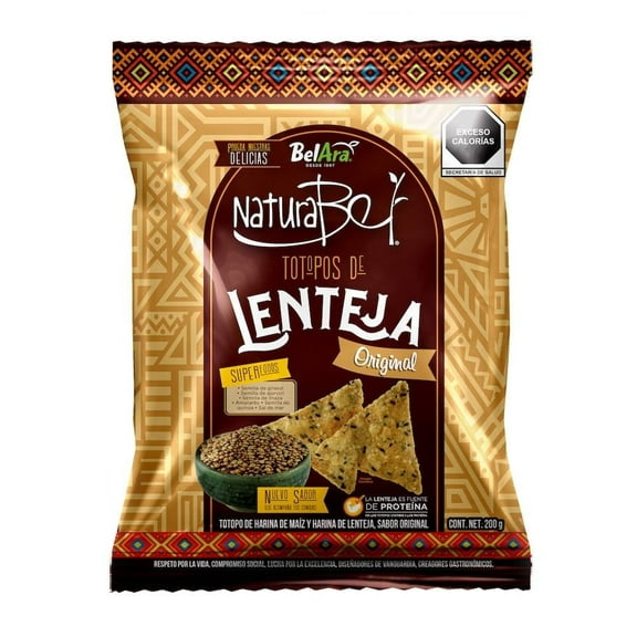 Totopos de lenteja Bel Ara natura bel original 200 g