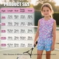 thumbnail image 7 of chaqlin Bling Bling-Color Girls 2 Piece Outfits Sets Sleeveless Tank Top Flare Pants with Pockets Kids Lightweight Shorts Set for 5-14Y, 7 of 7
