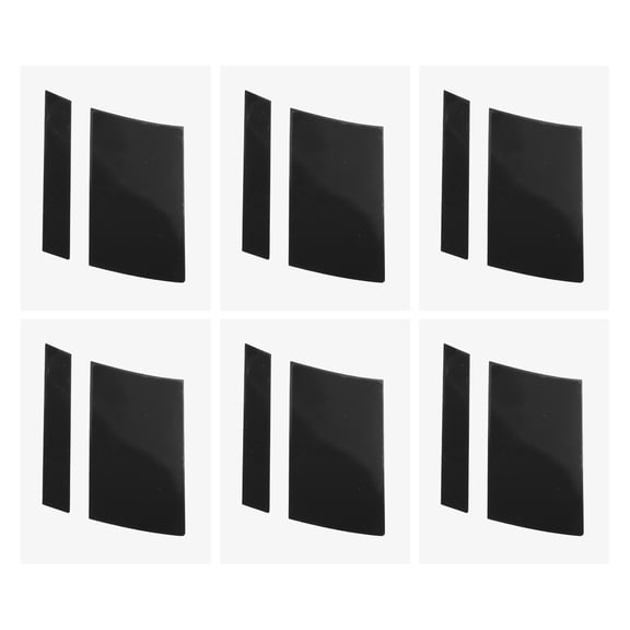 Unique Bargains 6 Pcs Square Wheel Rim Stickers Car Wheel Rim Tapes Decoration Stickers 18-21 Inch Black PET