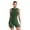 Dark Green, variant on Alvivi Women Sleeveless Zip Up One Piece Boyleg Swimsuits Surfing Rash Guard Wetsuits Black S