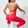 thumbnail image 5 of Riecok Backless Bodysuits for Women Stretchy Sleeveless Jumpsuits Solid Butt Liftings Workout Yoga Shapewear, 5 of 6
