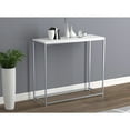 thumbnail image 2 of Console Table Modern Stylish Entryway Table - White Silver Accent Decor, 2 of 4