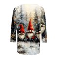 thumbnail image 5 of LbsKUS Reduced,Women's Christmas Tees Funny Gifts 3/4 Sleeve Pullover Tops Ladies Clothes Snowflake Snowman Graphic Tee Shirts Trendy Baggy Crewneck Tshirt(Multicolor,XXL), 5 of 5