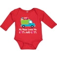 thumbnail image 3 of Inktastic Nana Loves Me Grandson Boys Boys Long Sleeve Baby Bodysuit, 3 of 5
