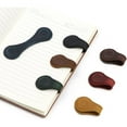 thumbnail image 4 of 3 Pcs Bookmark, Timeless mark magnetic Bookmarks, Magnetic Leather Bookmark（Black coffee green）, 4 of 7