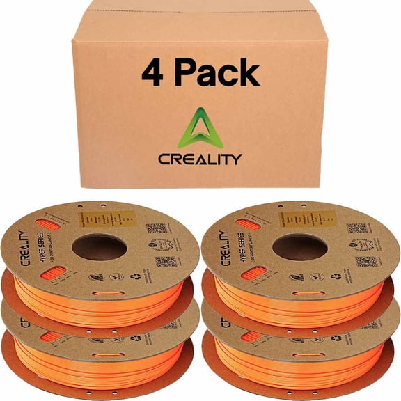 Creality Hyper PLA 3D Printer Filament 600mm/s High-Speed  /-0.03mm For Creality K1 Max Ender-5 S1 Anycubic Prusa Bambu Orange 4 Unit per pack