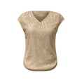 thumbnail image 4 of Endives Womens Tnak Top V Neck Sequin Sleeveless Tops Elastic Sparkly Tank Top For Women, 4 of 4