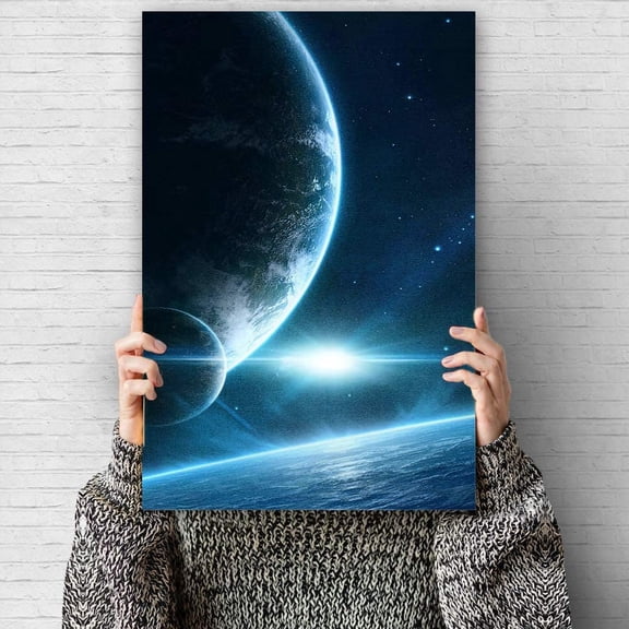 Idea4wall Modern Canvas Wall Art Earth Painting Canvas Prints for Home Wall Decor, 32"x48"