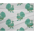 thumbnail image 4 of oneOone Polyester Lycra Fabric Peacock Block Printed Craft Fabric BTY 56 Inch Wide, 4 of 4