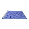 thumbnail image 2 of Ahgly Company Machine Washable Indoor Rectangle Solid Blue Modern Area Rugs, 2' x 4', 2 of 4