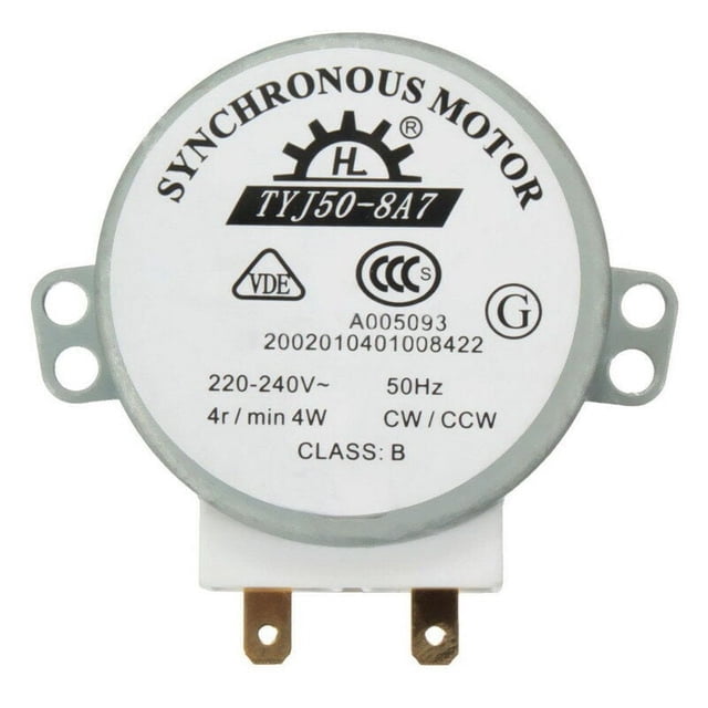 Motor TYJ50-8A7 220-240V AC 4R/Min CW/CCW 50Hz para motor eléctrico de mesa de torre de horno microondas