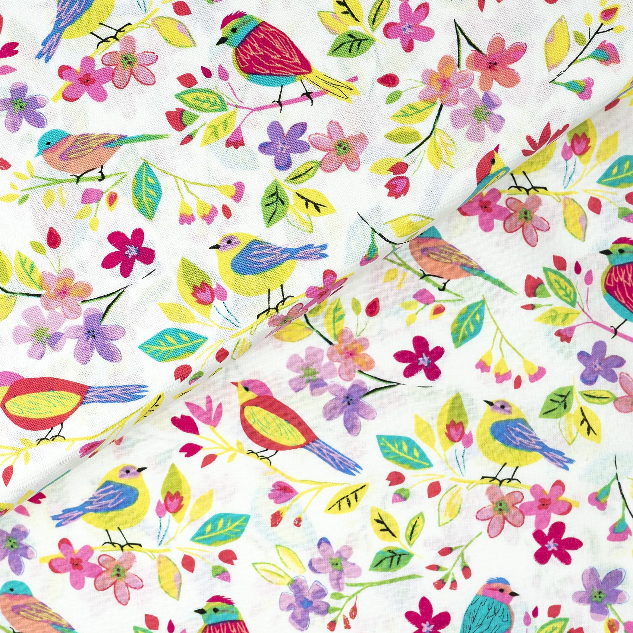 Waverly Inspirations By the Yard 100% Cotton Fabric Big Bird, Multicolor, 44" Wide for Quilting & Sewing